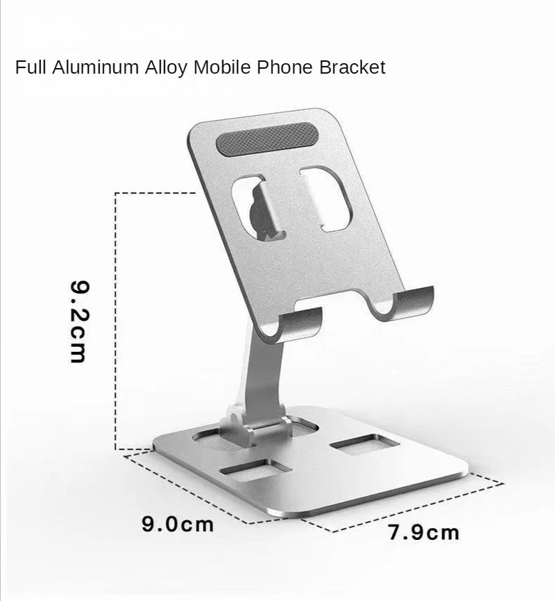 All Aluminum Alloy Foldable Desk Phone Holder Mount Stand for Mobile Phone Holder for Tablet Desktop Metal Holder