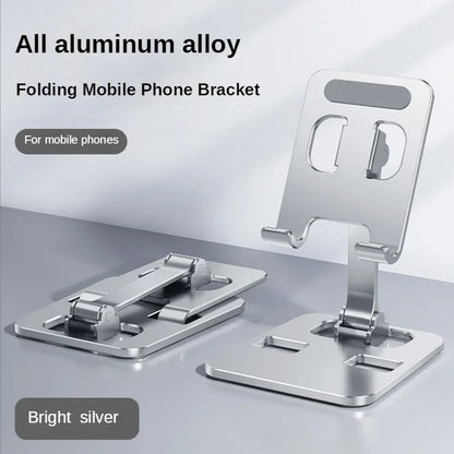 All Aluminum Alloy Foldable Desk Phone Holder Mount Stand for Mobile Phone Holder for Tablet Desktop Metal Holder